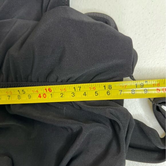 Lane Bryant Black Jumpsuit Sleeveless Wide Leg Belted Button Front Women 14/16 - Picture 9 of 15